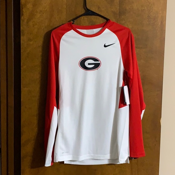 NWT Georgia Bulldogs Dri-fit Nike shirt LS Small - Picture 1 of 8
